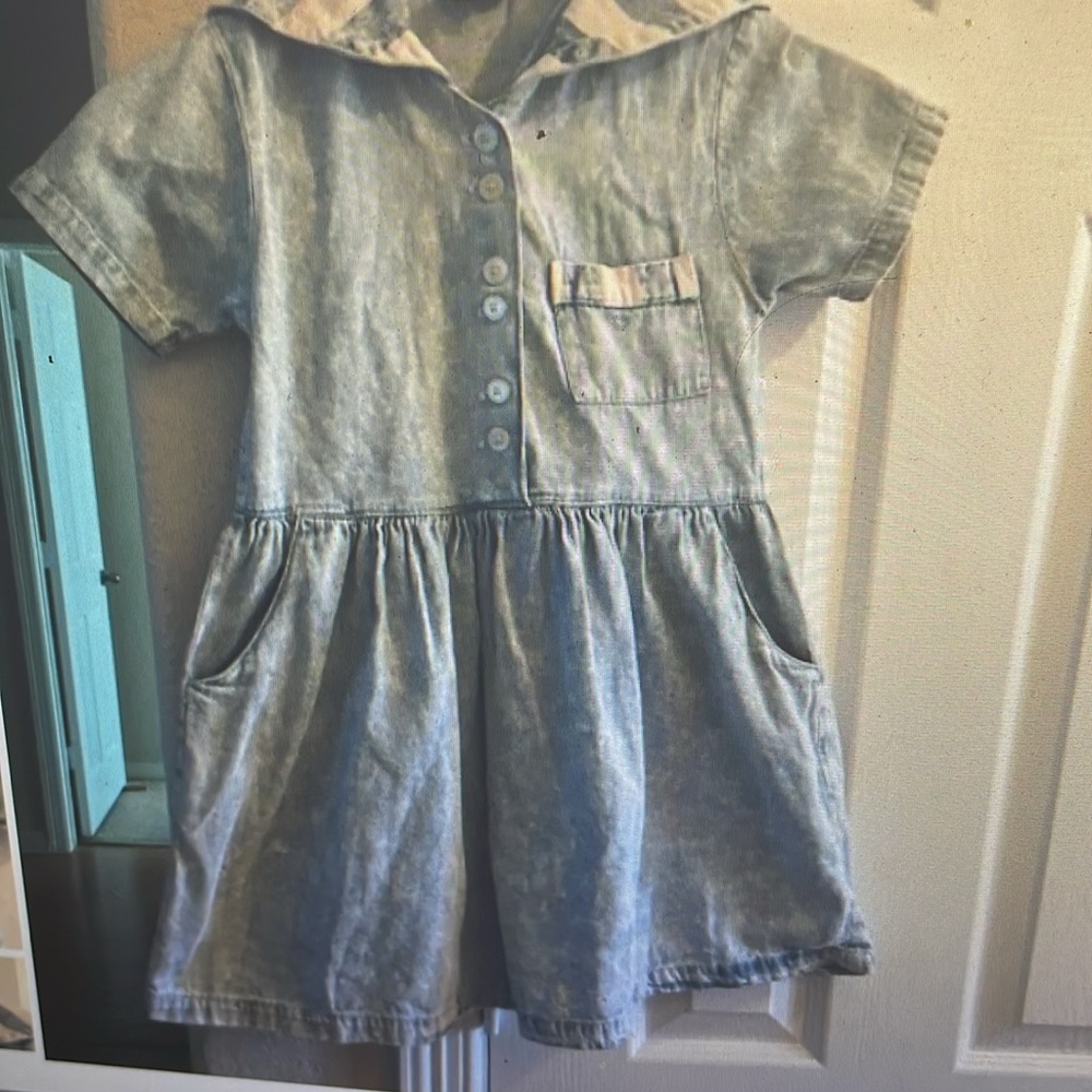 Backyard Blues denim sailor dress 6X